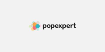 Popexpert logo with grey background