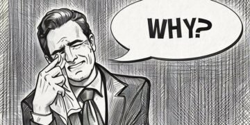A businessman crying and asking why after hes made serious planning and financial mistakes