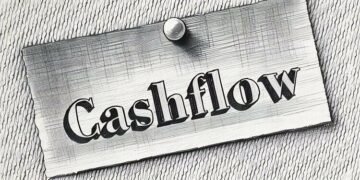 Word cashflow on a postit note