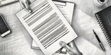 An entrepreneur handing over company formation paperwork to his lawyer to file with companies house