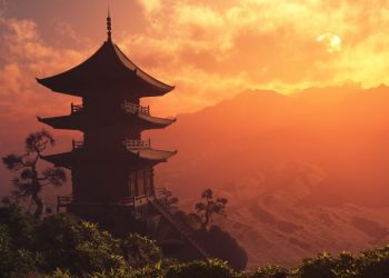 An Asian temple as a classic example of Asian culture