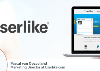 Userlike founder profile picture and image of product working