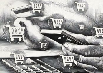 A man using his debit card to make an international eCommerce purchase via mobile phone