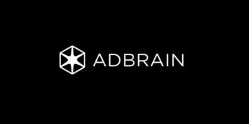 Adbrain logo on black background