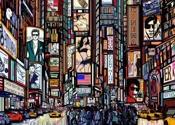 Advertising campaigns running on virtual advertising billboards in time square