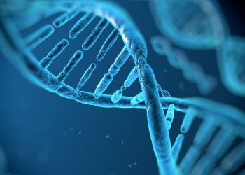 A strand of DNA giving an example of how health technology has evolved