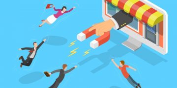 An online store using a giant magnet to retain customers who are trying to leave