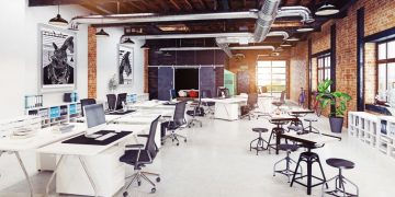 A modern and cool looking office