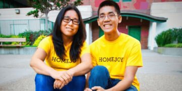 Two homejoy co-founders sitting next to each other