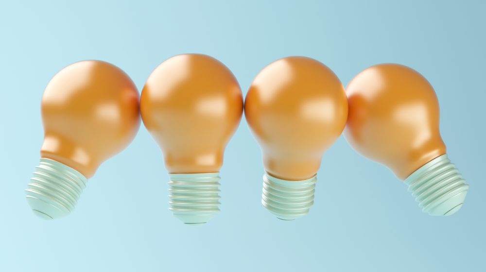 Light bulbs representing the many business ideas entrepreneurs can pursue