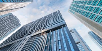 A series of skyscrapers in London as an example of where typical high powered commercial lawyers offices are