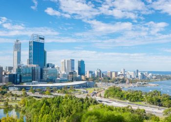 A set of office buildings in Perth Australia where some Australian accelerators are based