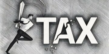 Entrepreneur using a sword to slice through the word tax, symbolsing how entrepreneurs can use tax reliefs to cut taxes arising from company sale
