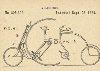Patent application for velocipede, the invention of an early modern bicycle precursor