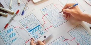 User flow diagrams showing how importance user journeys are
