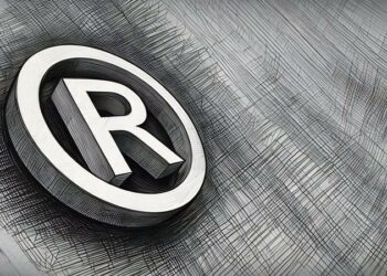 An "R" with a circle around being the symbol for a trademark, set onto a royal blue background