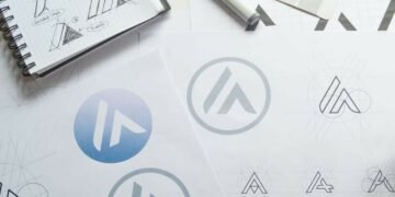 A drawing being used as a brief to design a new company brand
