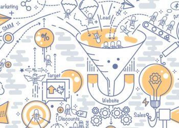 Process of lead generation from marketing to website conversion to leads and customer