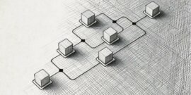 A series of blocks with directional arrows showing the standard sales pipeline