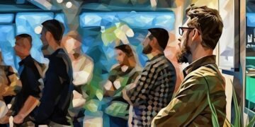 A series of investors listening to a startup pitch at an angel investment networking group