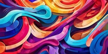 Picasso style mix of colours