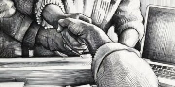 Two people sealing a B2B deal witha handshake