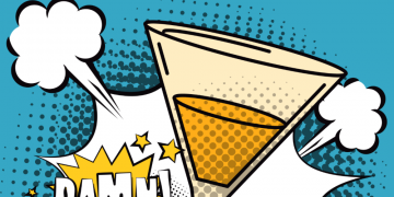 Popart style cocktail