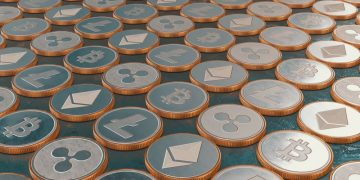 A huge range of crypto currency coins showing the different of crypto currency available