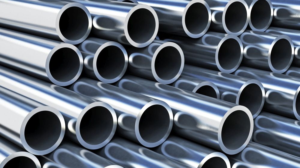 A set of reflective steel tubes from an EU supplier