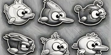 A group of angry birds mobile game characters made by rovio