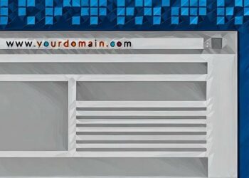 A web browser with a URL saying "your domain" indicating you can choose any website domain name for your business