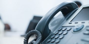 Up close shot of a business telephone system symbolising a business telecoms providers