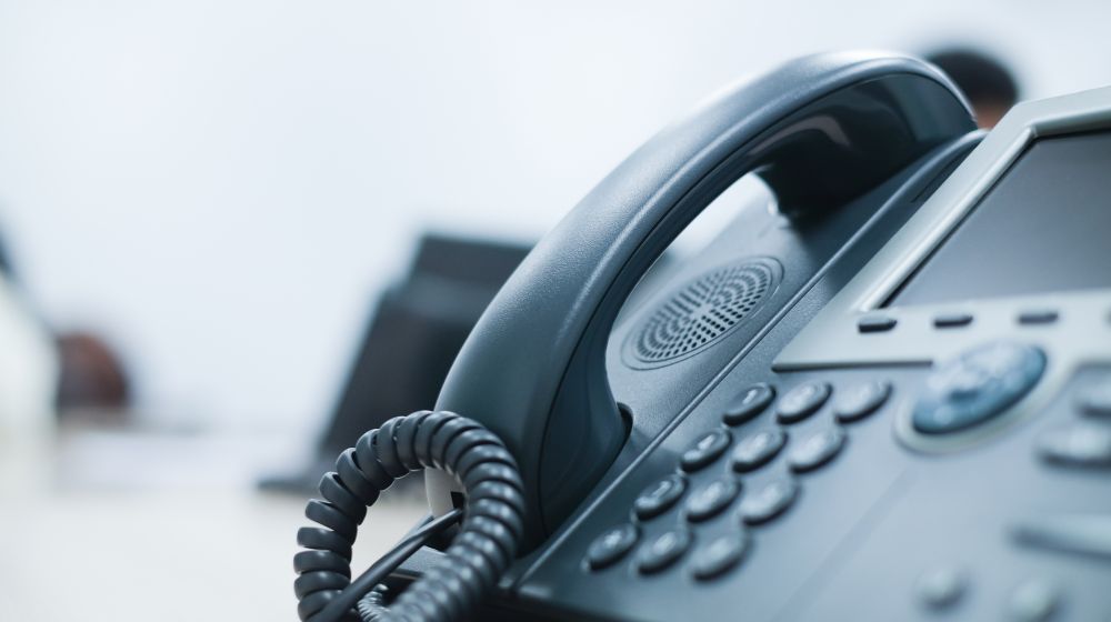 Up close shot of a business telephone system symbolising a business telecoms providers