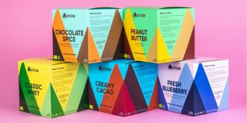 Motion Nutrition product boxes stacked on top of each other