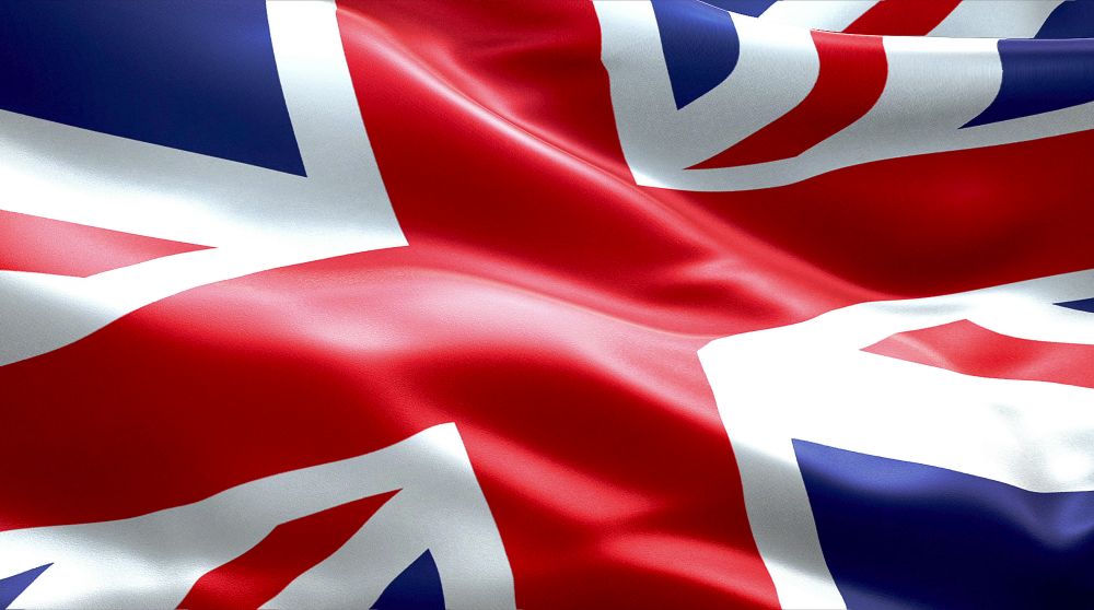 Closeup of a Union Jack, symbolising starting a business in the UK