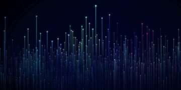 Abstract dots showing data in digital marketing context