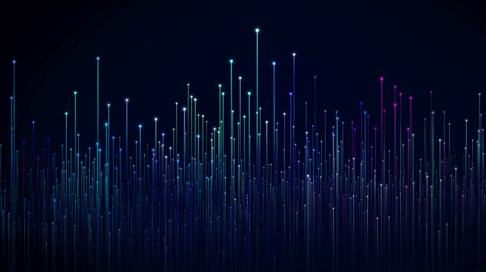 Abstract dots showing data in digital marketing context