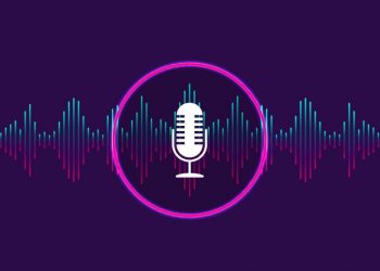 Digital microphone as a literal symbol for tone of voice from a marketing POV