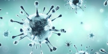 3d rendering of COVID-19 Virus