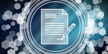 Digital illustration of a contract