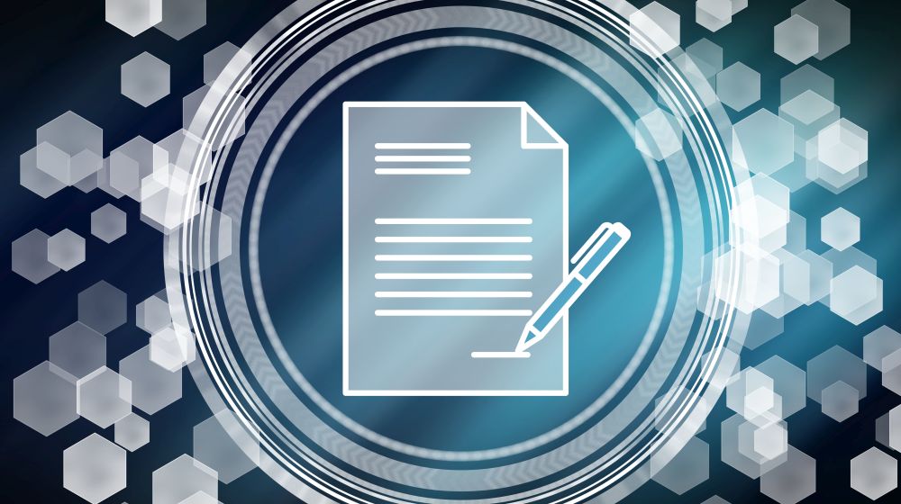 Digital illustration of a contract
