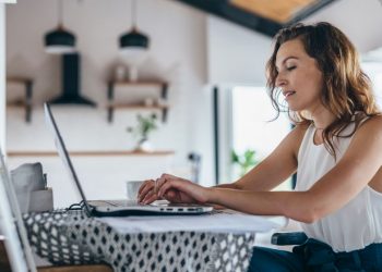 Person working from home maintaining high performance