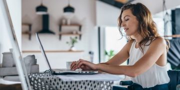 Person working from home maintaining high performance