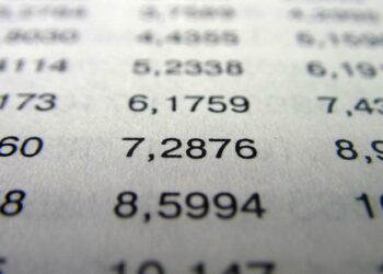 Invoice amounts about to be factored written on ledger paper