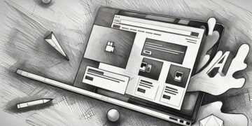 A website exploding out of a laptop as an example of a multimedia website you could buy
