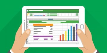 A spreadsheet showing invoice payments and sales growth