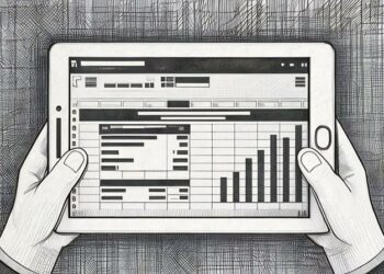 A spreadsheet showing invoice payments and sales growth