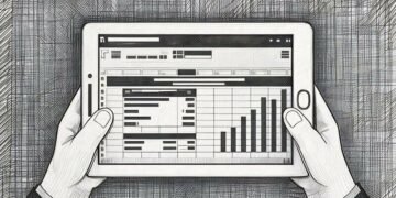 A spreadsheet showing invoice payments and sales growth