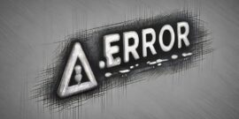 An error symbol and the word error across a computer screen, appeared after a cyber attack