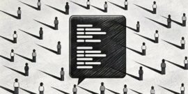 A group of figures contributing to a code base to develop open source software